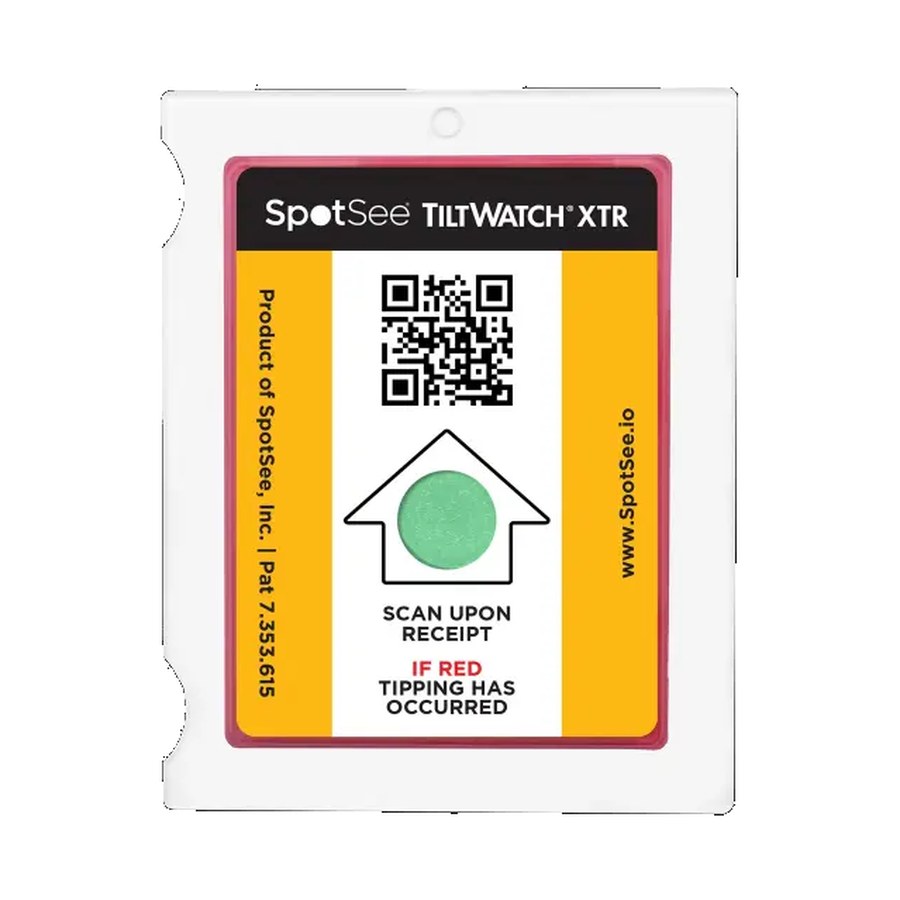 Indikátor naklonenia TiltWatch XTR QR so zeleným stavom